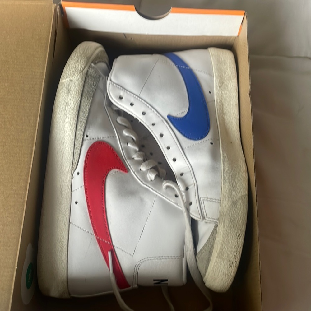 Nike blazers red and blue